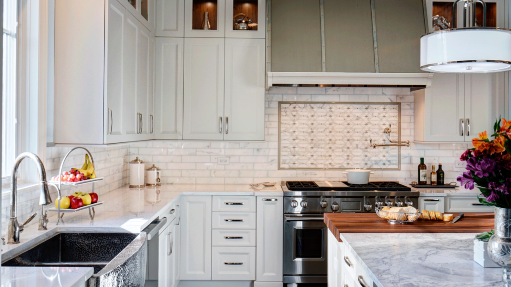 Open Concept Kitchen Featuring Rutt Cabinetry - Drury Design