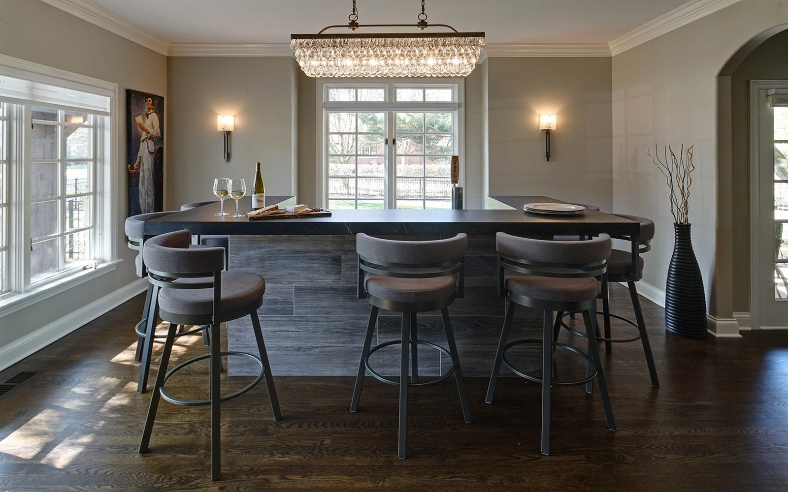 Living Room Turned Formal Bar | Drury Design