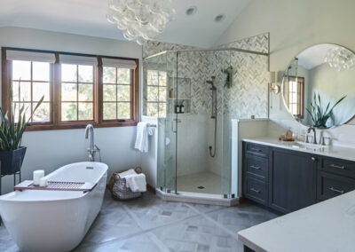 Sophisticated Elegant Primary Bathroom Remodel – Glen Ellyn, IL